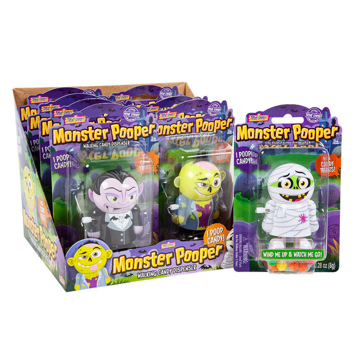 Treat Street Monster Poopers Assorted Candy Dispenser - 8 Count