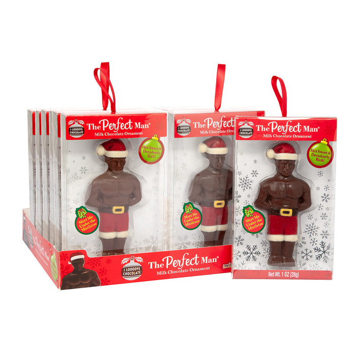 Treat Street The Perfect Man Milk Chocolate Ornament Candy - 12 Count
