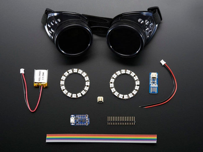 Trinket M0 Powered NeoPixel Goggle Kit Pack [discontinued] by Adafruit - The Pi Hut