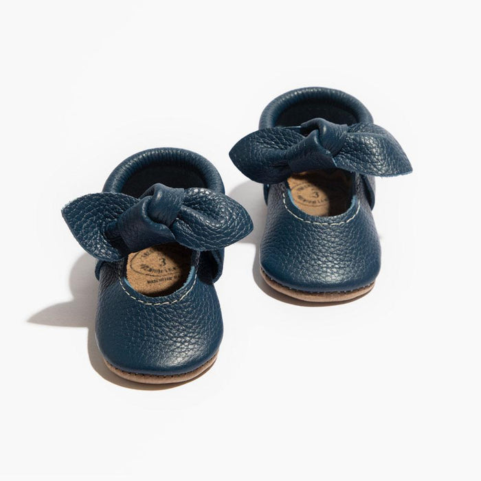 True Navy Knotted Bow Mocc Knotted Bow Mocc Soft Sole