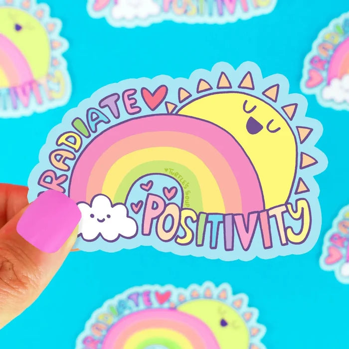 Turtle's Soup Radiate Positivity Vinyl Sticker - Owl & Goose Gifts