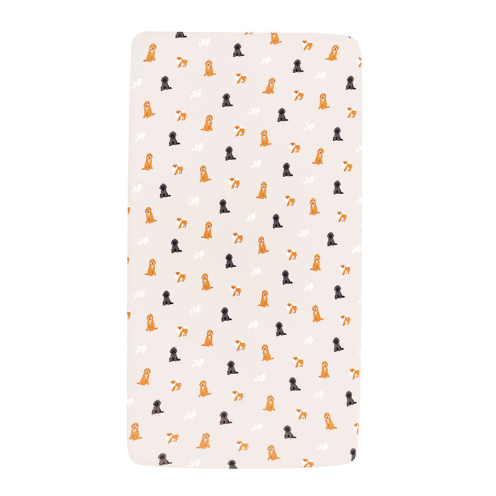 Twin Sheet in Fluffy Dog on mattress