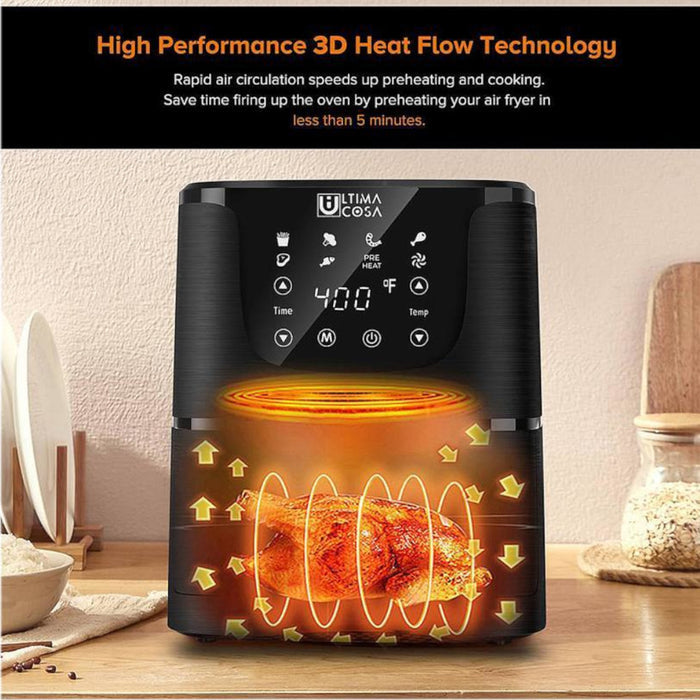 ULTIMA COSA BLACK Presto Luxe Plus Air Fryer 5L - TXGS-5T1