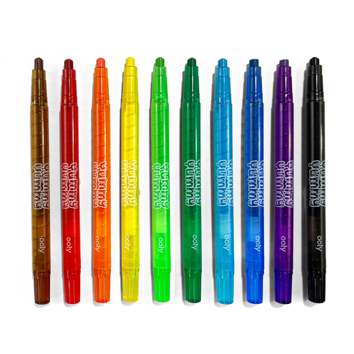 OOLY Yummy Yummy Scented Twist Up Crayons Set of 10 row