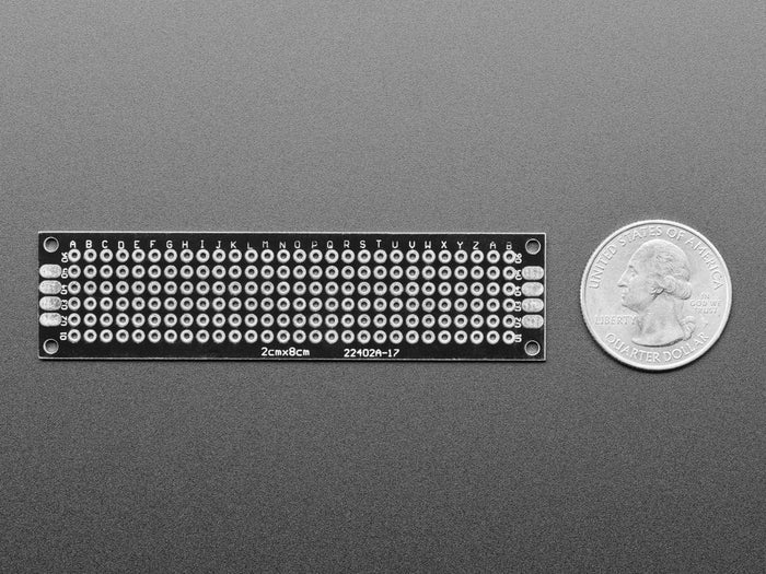 Universal Proto-board PCBs 2cm x 8cm - 3 Pack by The Pi Hut - The Pi Hut
