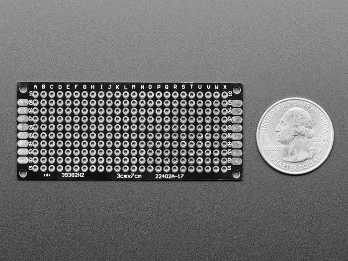 Universal Proto-board PCBs 3cm x 7cm - 3 Pack by The Pi Hut - The Pi Hut