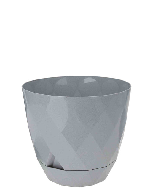 Urban Decor 17.5cm Diamond Flower Pot - Grey