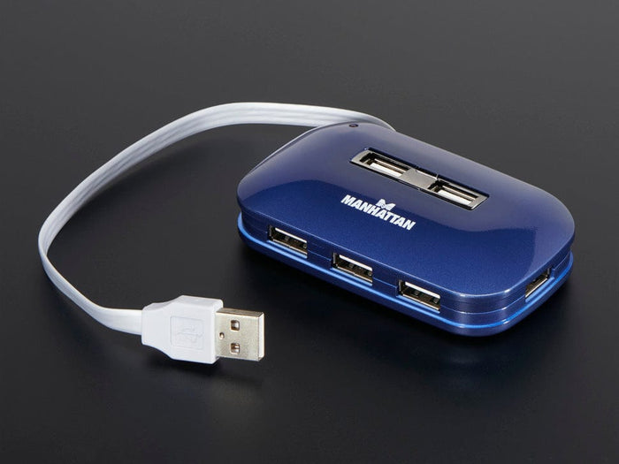 USB 2.0 Powered Hub - 7 Ports with 5V 2A Power Supply [discontinued] by The Pi Hut - The Pi Hut