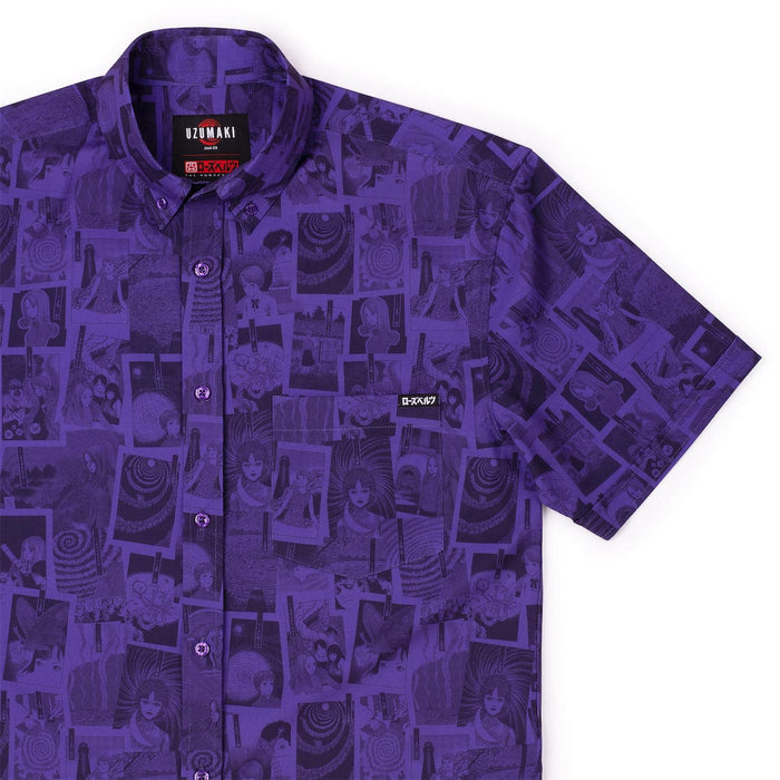RSVLTS XS Uzumaki Junji Short Sleeve Shirt Uzumaki Junji  "The Curse" – KUNUFLEX Short Sleeve Shirt Uzumaki Junji  "The Curse" – KUNUFLEX Short Sleeve Shirt