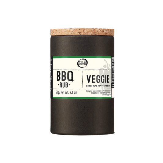 BBQ Veggie seasoning container with cork lid