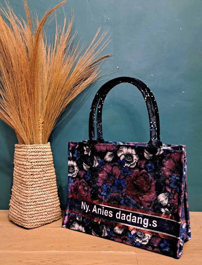 Velvet Tote Bag Travellers Hat Boutique