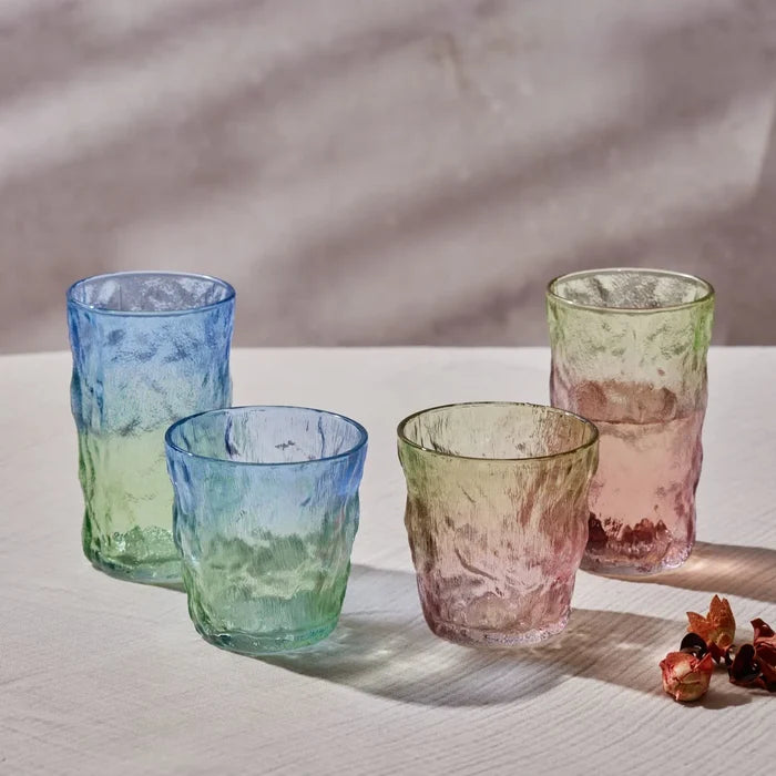 Verre à boisson Karaca Glacier, 383 ml, bleu vert