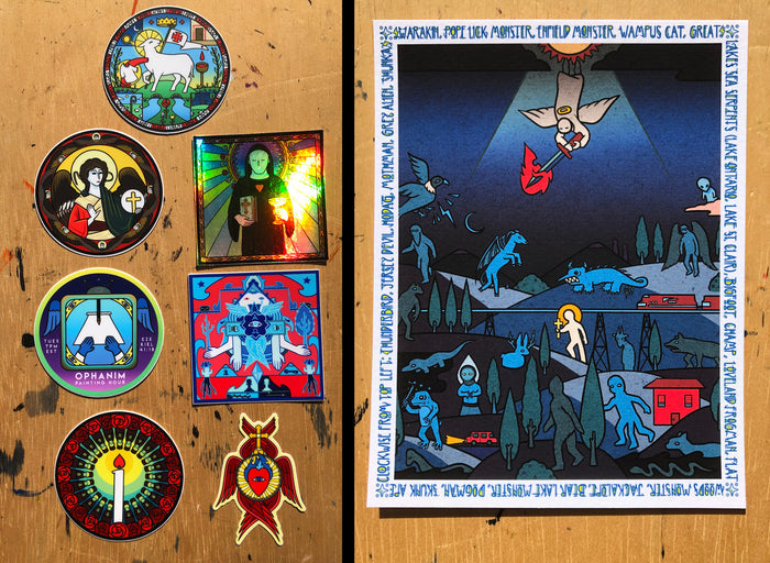 [VIBE PACK TWO] - [american cryptids] - print + stickers (waiting list in description)