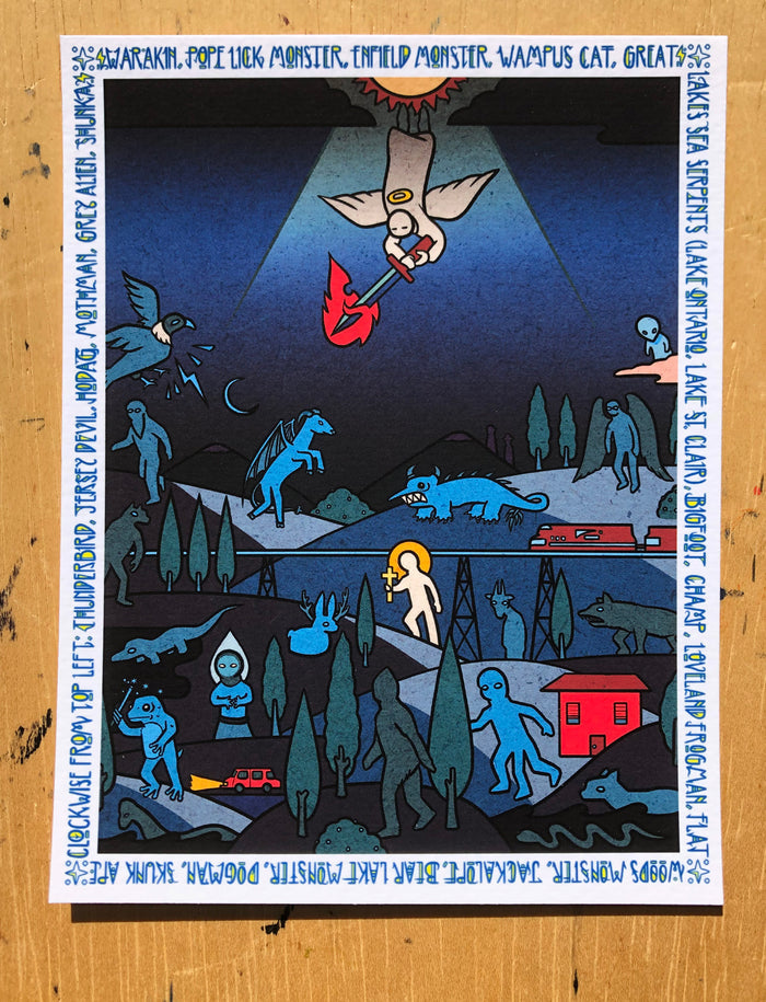 [VIBE PACK TWO] - [american cryptids] - print + stickers (waiting list in description)