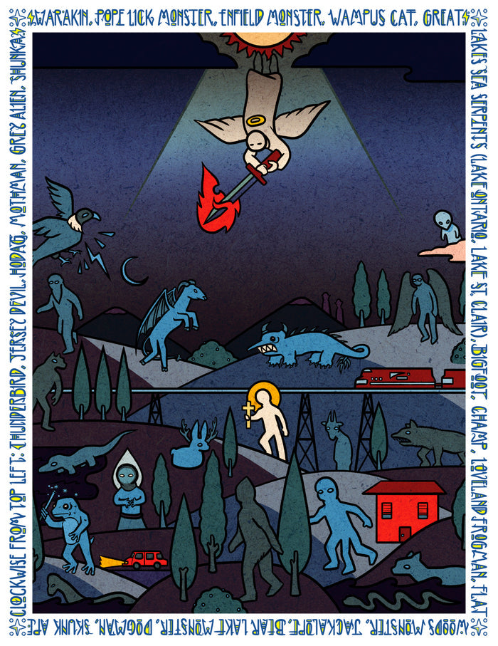 [VIBE PACK TWO] - [american cryptids] - print + stickers (waiting list in description)