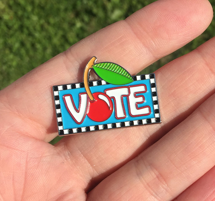 Vote Enamel Art Pin