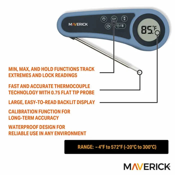Waterproof Thermocouple Thermometer - features