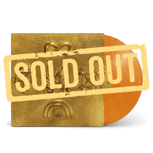 Weezer artifact wzr.005 fool’s gold vinyl features a gold vinyl record with orange translucent sleeve and signed art card