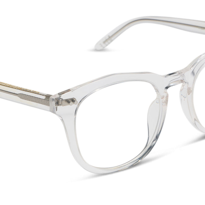 Diff eyewear weston clear crystal glasses detailed view
