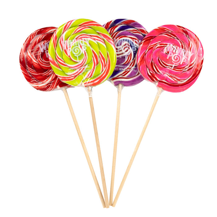 Whirly Pop Assorted Colors 5.25 Inch Lollipops - 36 Count
