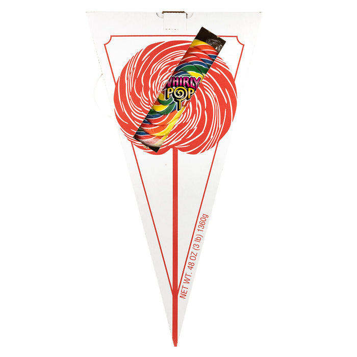 Whirly Pop Giant Rainbow 11.5 Inch Lollipops - 4 Count