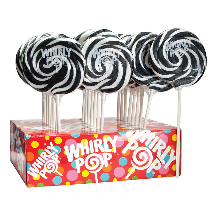 Whirly Pop Mixed Berry Black and White Lollipops - 24 Count