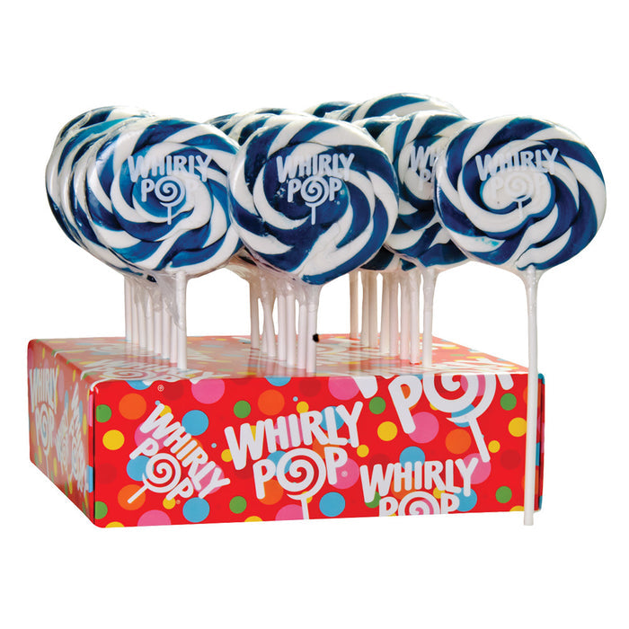 Whirly Pop Raspberry Navy and White Lollipops - 24 Count