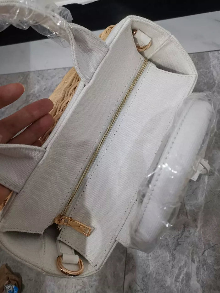 Wicker Square Bag Travellers Hat Boutique