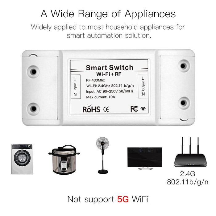 DIY WiFi RF Smart Light Switch Universal Breaker - Moes
