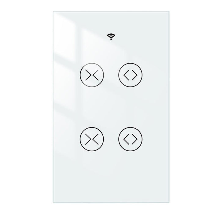 Tuya Smart WiFi RF 2 Gang Double Curtain Blind Switch for Roller Shutter Electric Motor Smart Life App with Google Home Alexa Voice Control US - Moes
