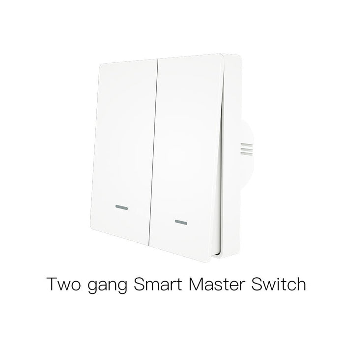 White / 2 Gang Master Switch
