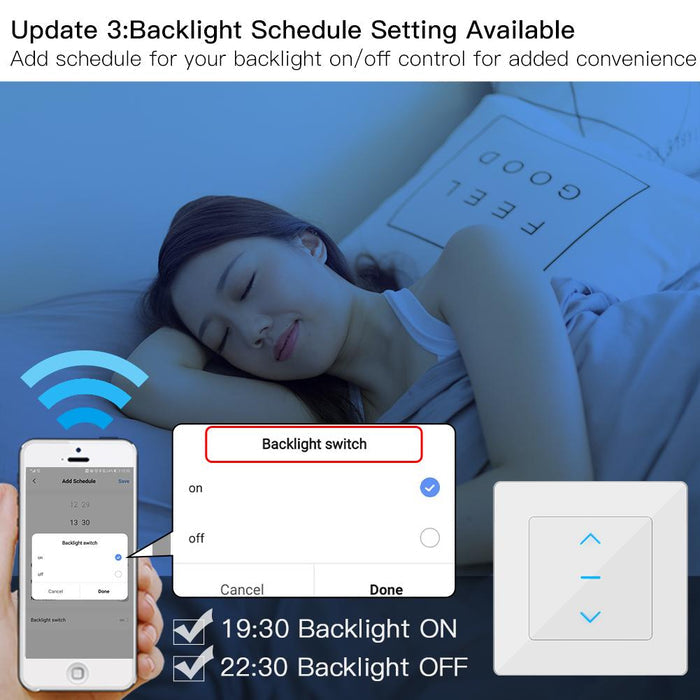 Update 3:Backlight Schedule Setting Available - Moes