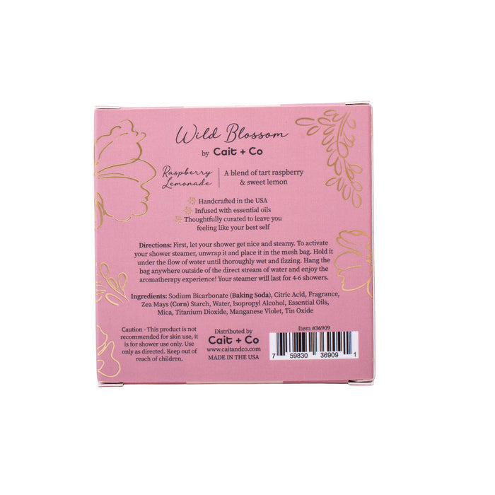 Wild Blossom Shower Steamer - Raspberry & Sweet Lemon