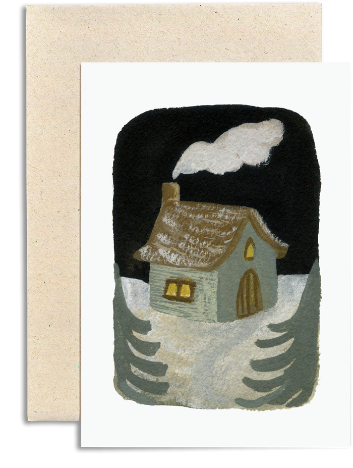 Winter House Card