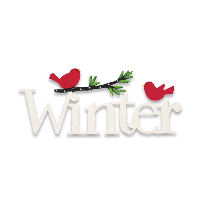Winter w/ Bird Magnets S/2