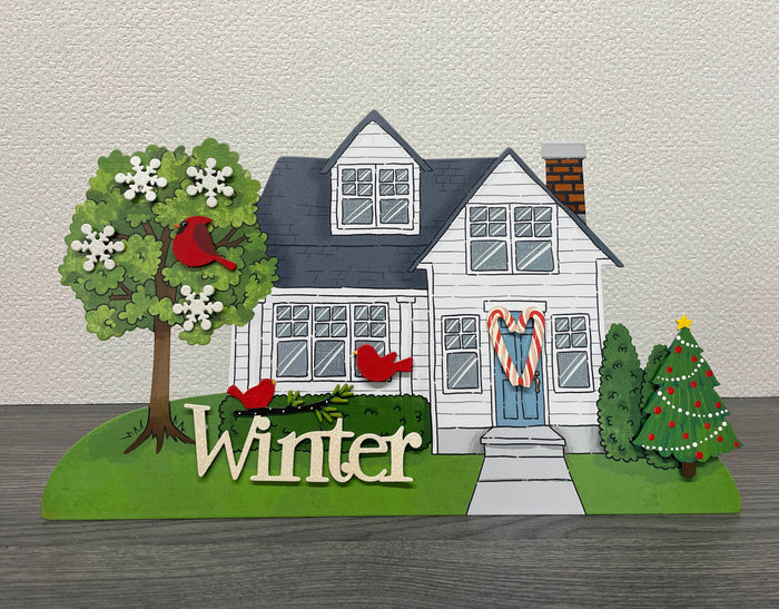Winter w/ Bird Magnets S/2