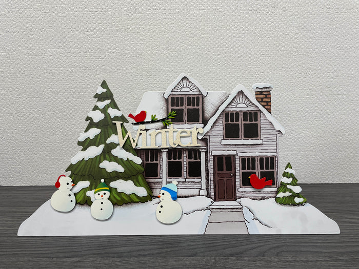Winter w/ Bird Magnets S/2