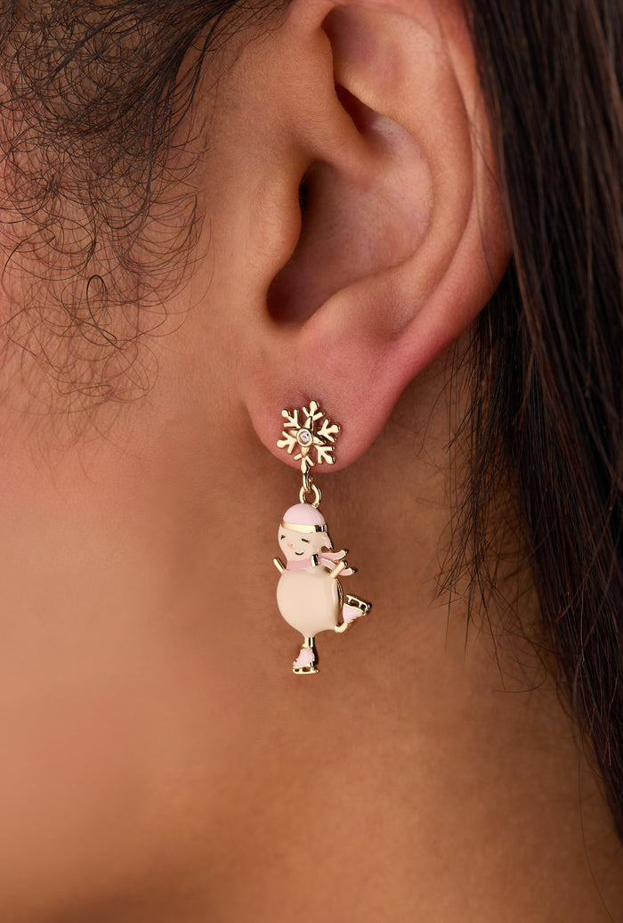 Winter Wonderland Snowman Drop Earrings