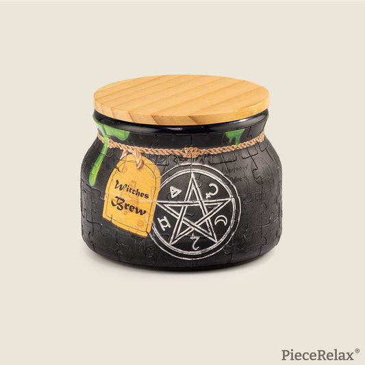 Dive into the mystical Halloween world with our 64-piece "Witches Brew" puzzle. The raised surface texture adds a unique tactile experience, perfect for spooky season fun. You'll always get there with PieceRelax!