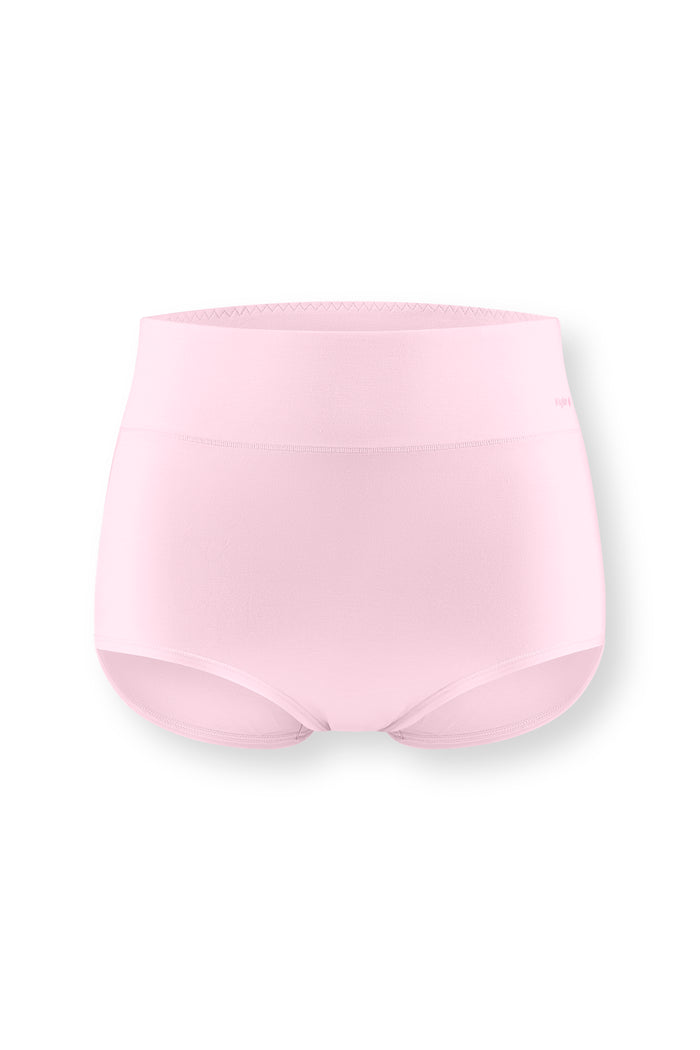 Women's High-Waisted Brief in Peony on white background