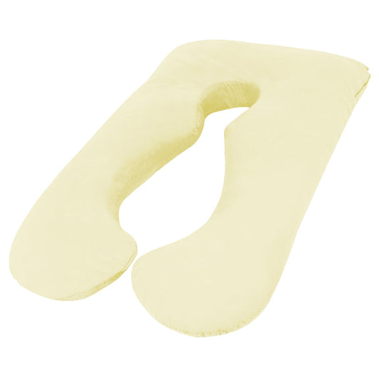 Woolcomfort Aus Made Maternity Pregnancy Nursing Sleeping Body Pillow Pillowcase Included Cream-Home Living Store-Home & Garden > Linens & Bedding > Bedding > Pillows
