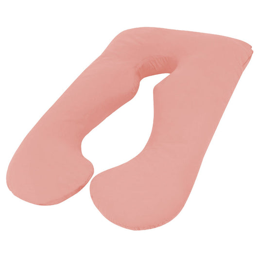 Woolcomfort Aus Made Maternity Pregnancy Nursing Sleeping Body Pillow Pillowcase Included Light Pink-Home Living Store-Home & Garden > Linens & Bedding > Bedding > Pillows