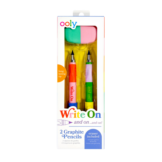 Front of packaging of OOLY Write On Graphite Pencils