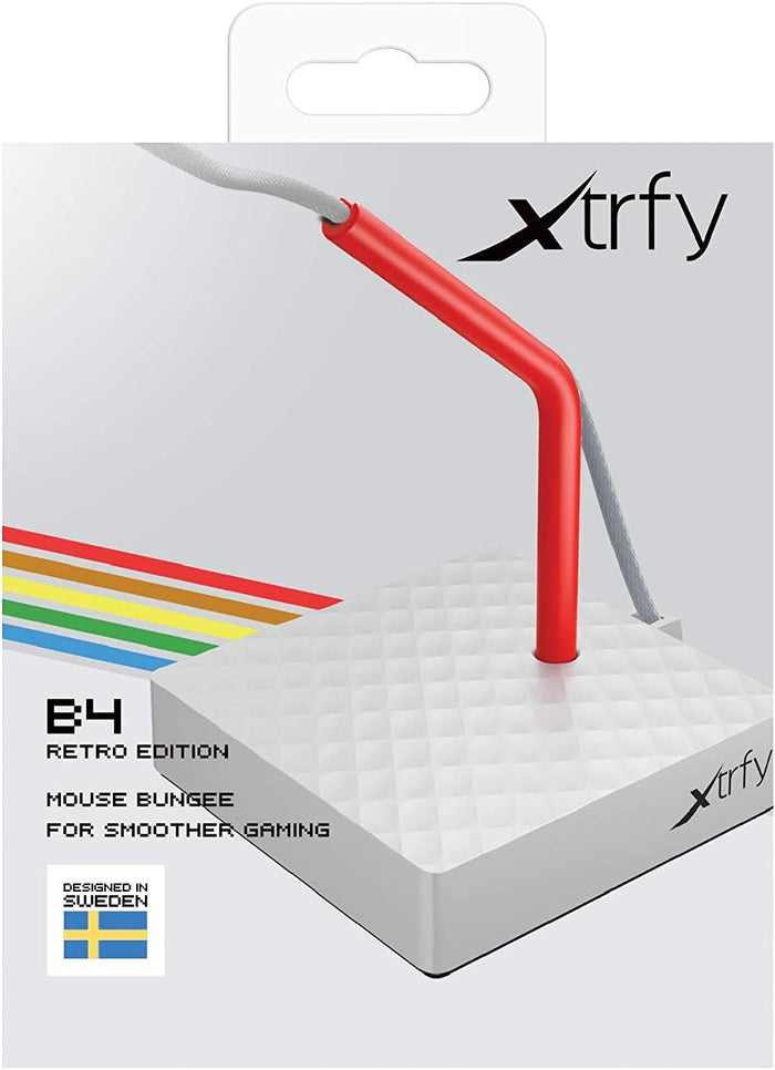 Xtrfy B4 Mouse Bungee For Smoother Gaming Flexible Silicone Arm Steady Base Non Slip Rubber Bottom Compact And Convenient Retro