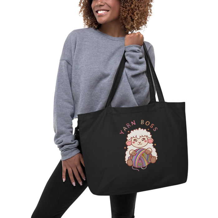 YARN BOSS - large organic tote bag
