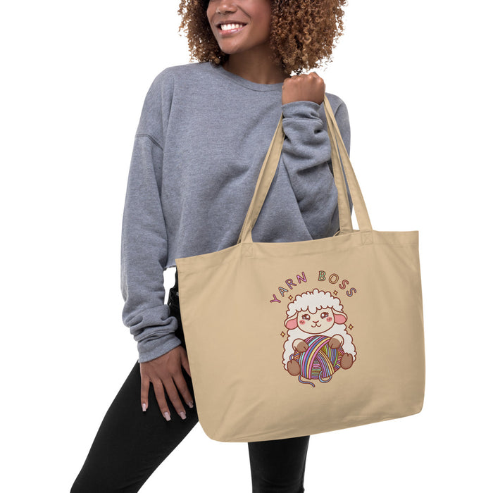 YARN BOSS - large organic tote bag