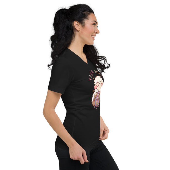 YARN BOSS - Unisex Short Sleeve V-Neck T-Shirt