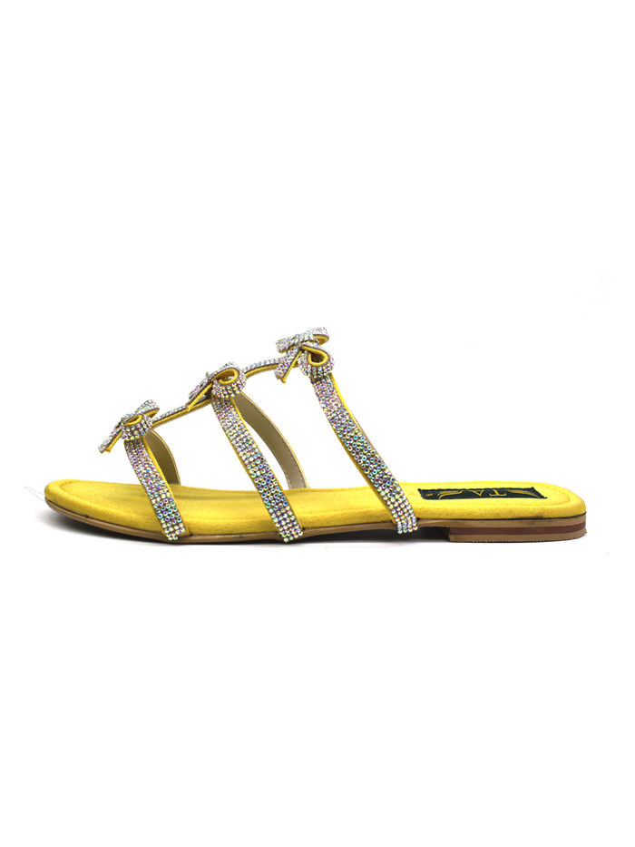 Yellow Fancy Formal Slipper For Women's.