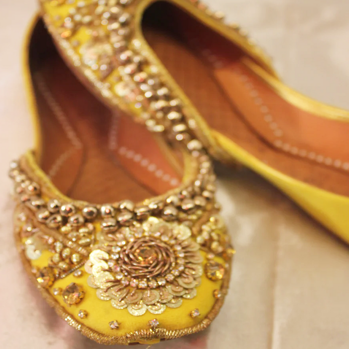 Yellow Women Fancy Khussa