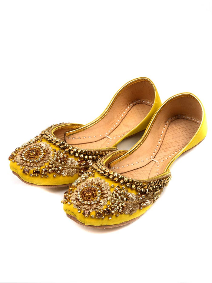 Yellow Women Fancy Khussa